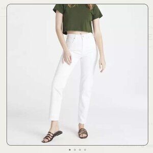 NWT CQY SUNDAY WHITE HIGH RISE ANKLE STRAIGHT SZ 23